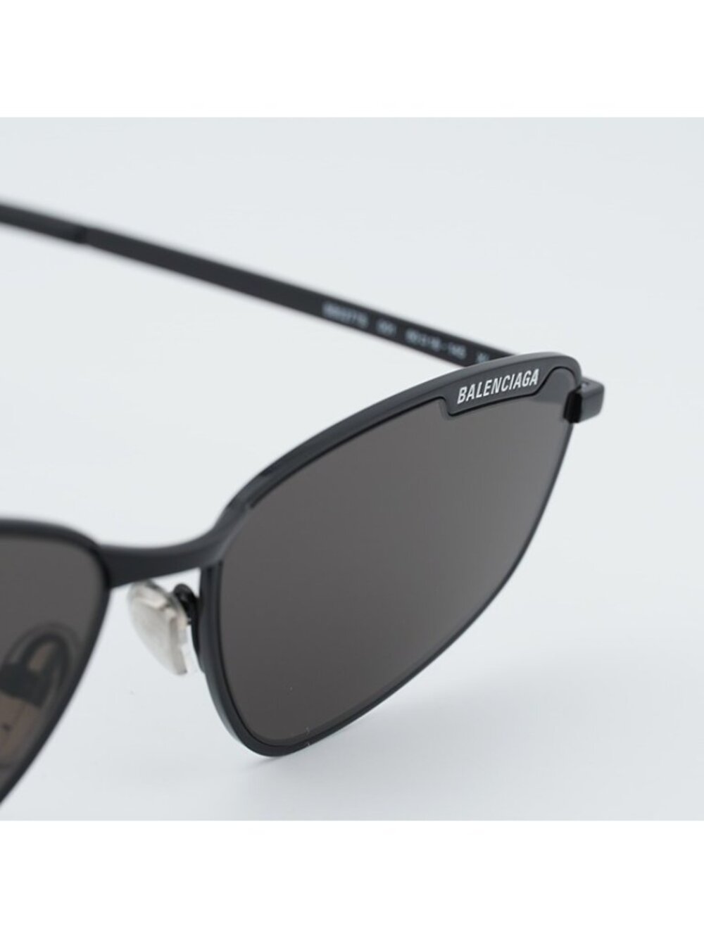Balenciaga BB0277S 001 Unisex Sunglasses Black Rectangle Frame, Grey Lenses - Picture 3 of 11